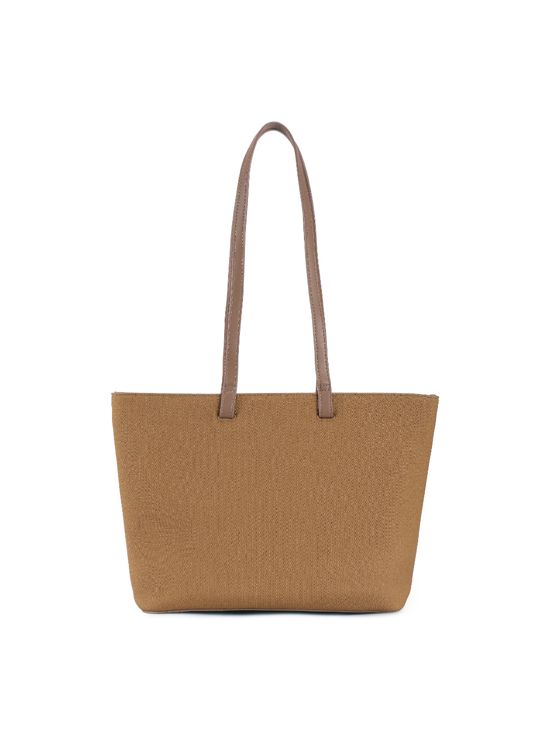 Magnolia Brown PU Leather Textured One Size Women Tote
