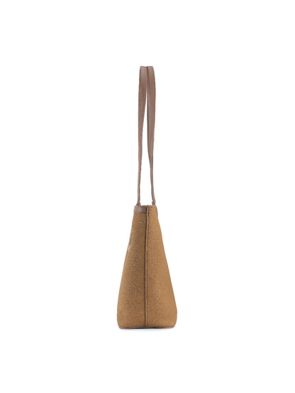 Magnolia Brown PU Leather Textured One Size Women Tote