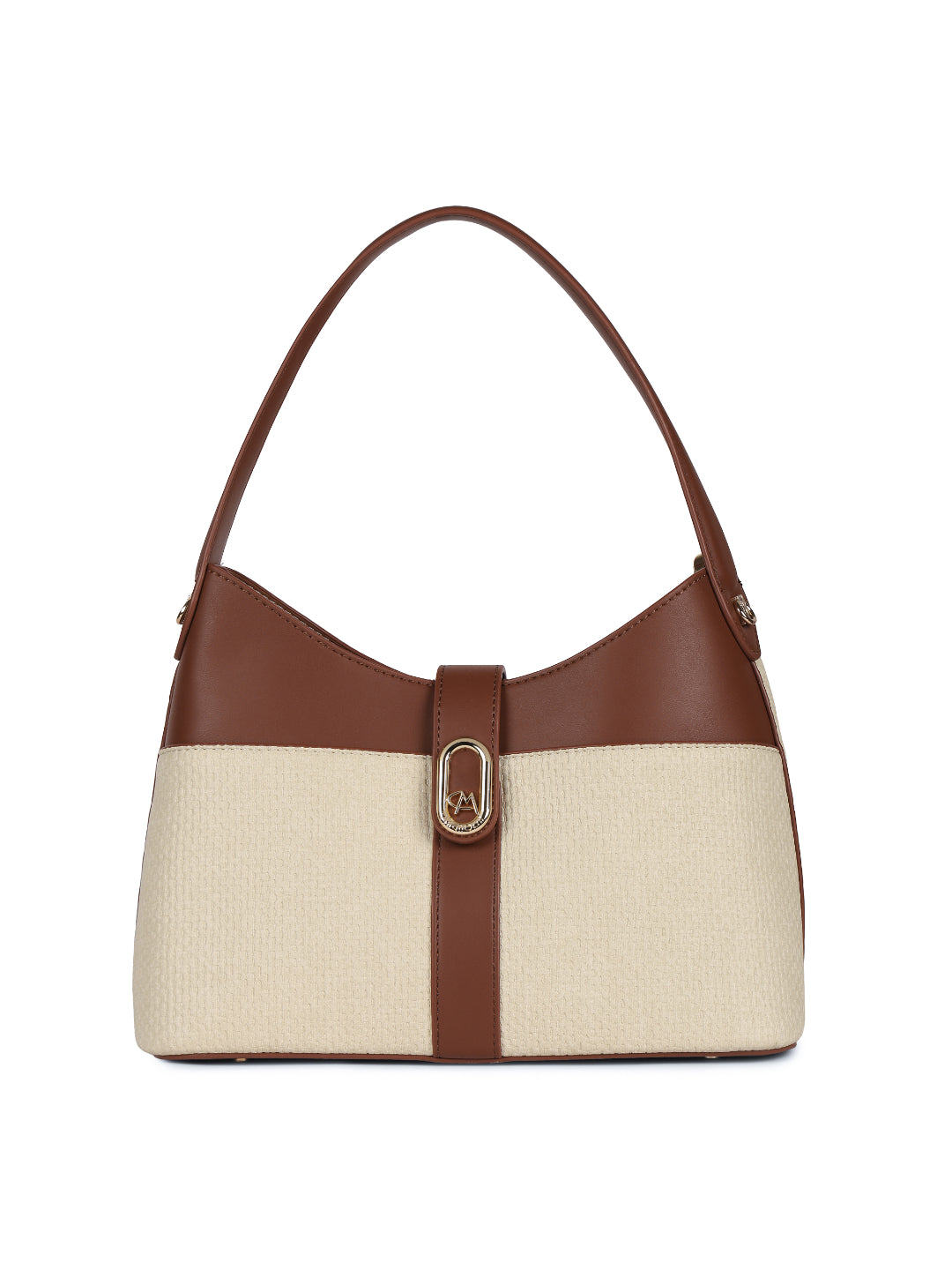 Magnolia Beige PU Leather Solid One Size Women Shoulder Bag
