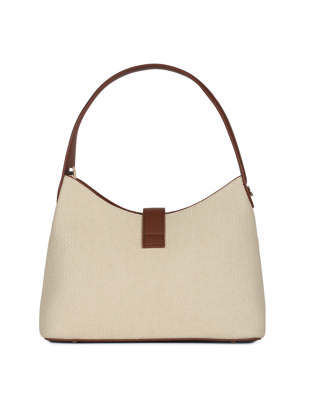 Magnolia Beige PU Leather Solid One Size Women Shoulder Bag