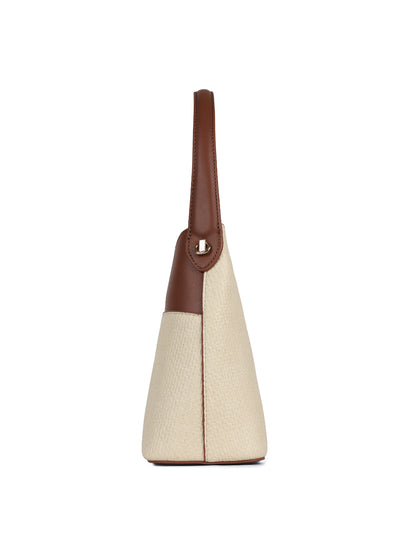 Magnolia Beige PU Leather Solid One Size Women Shoulder Bag