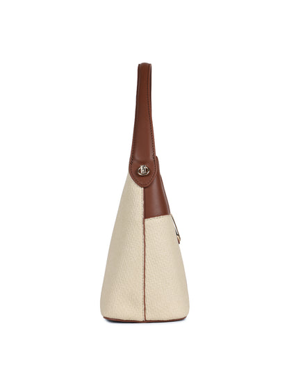 Magnolia Beige PU Leather Solid One Size Women Shoulder Bag