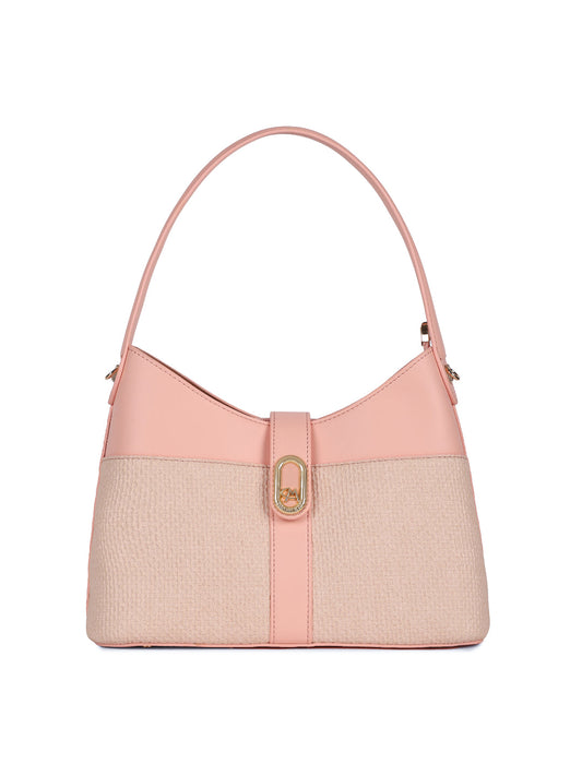 Magnolia Pink PU Leather Solid One Size Women Shoulder Bag