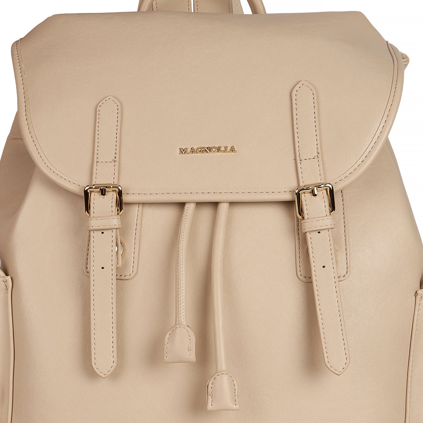 Magnolia PU Leather  Yellow Backpack