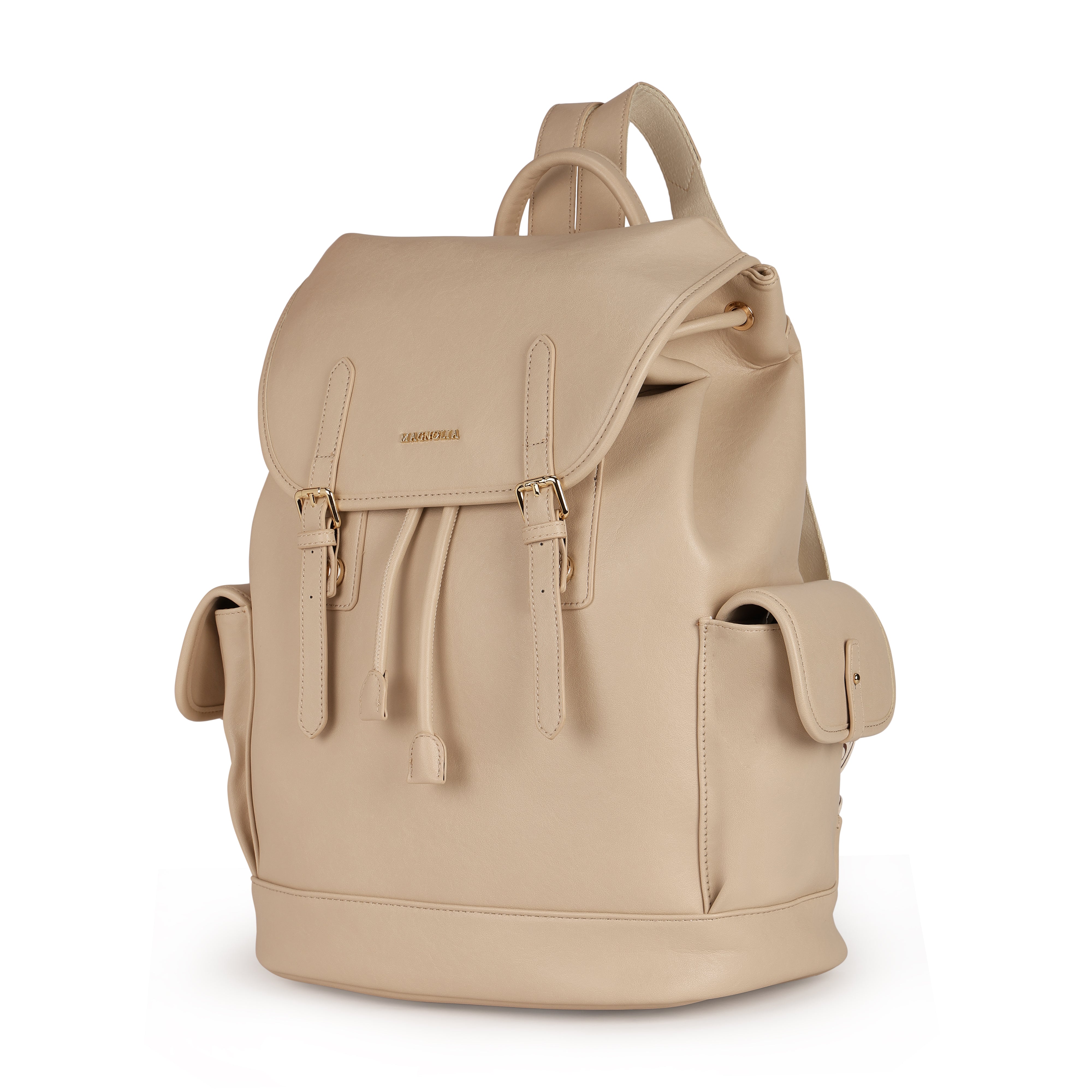 Magnolia PU Leather  Yellow Backpack