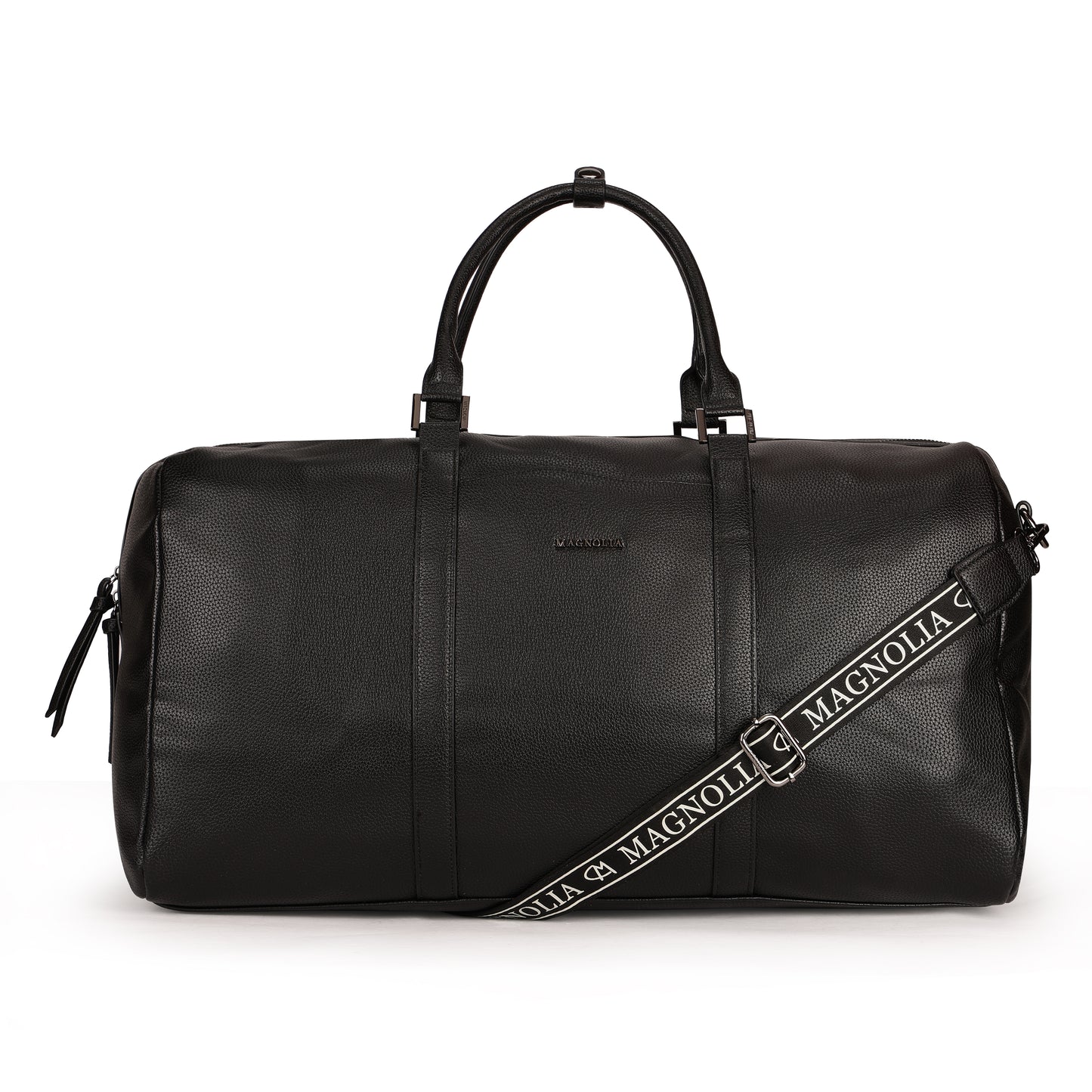 Magnolia PU Leather  Black Duffle Bag