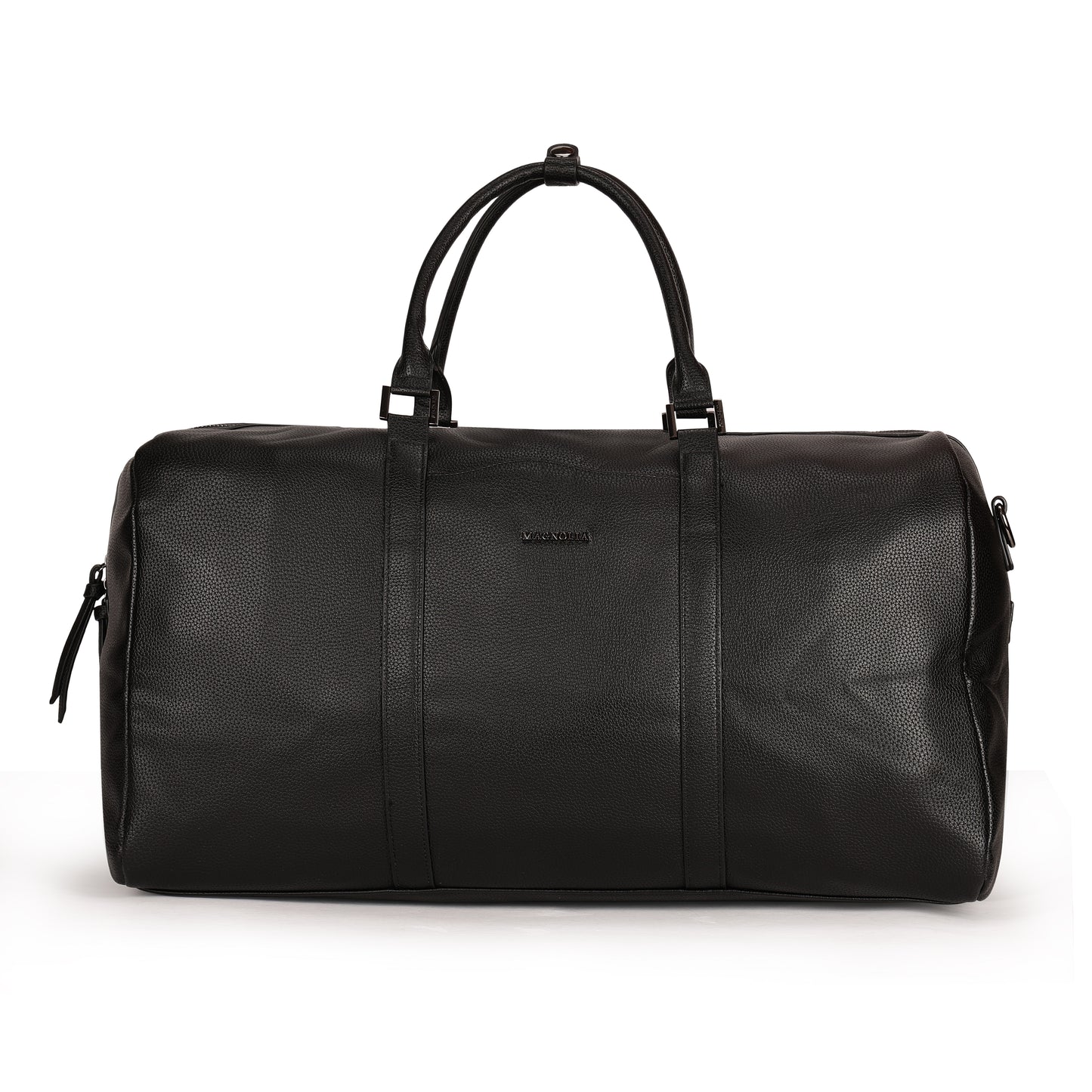 Magnolia PU Leather  Black Duffle Bag