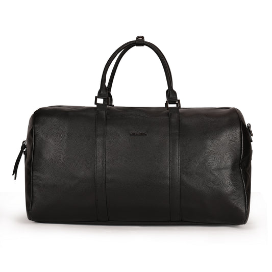 Magnolia PU Leather  Black Duffle Bag