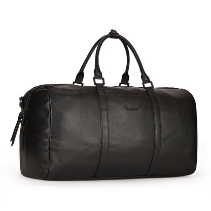 Magnolia PU Leather  Black Duffle Bag
