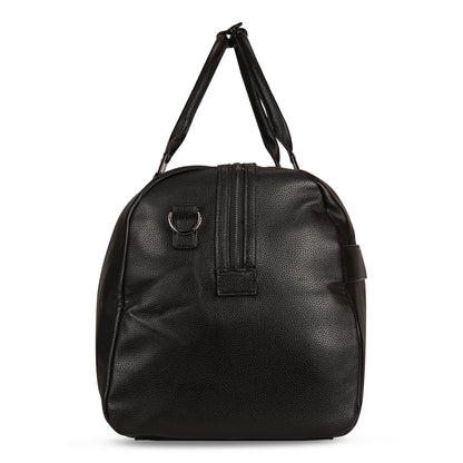Magnolia PU Leather  Black Duffle Bag
