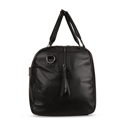 Magnolia PU Leather  Black Duffle Bag
