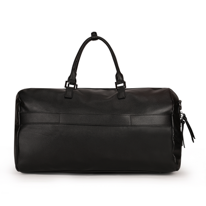 Magnolia PU Leather  Black Duffle Bag