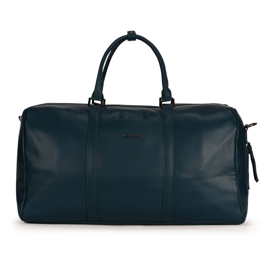 Magnolia PU Leather  Blue Duffle Bag