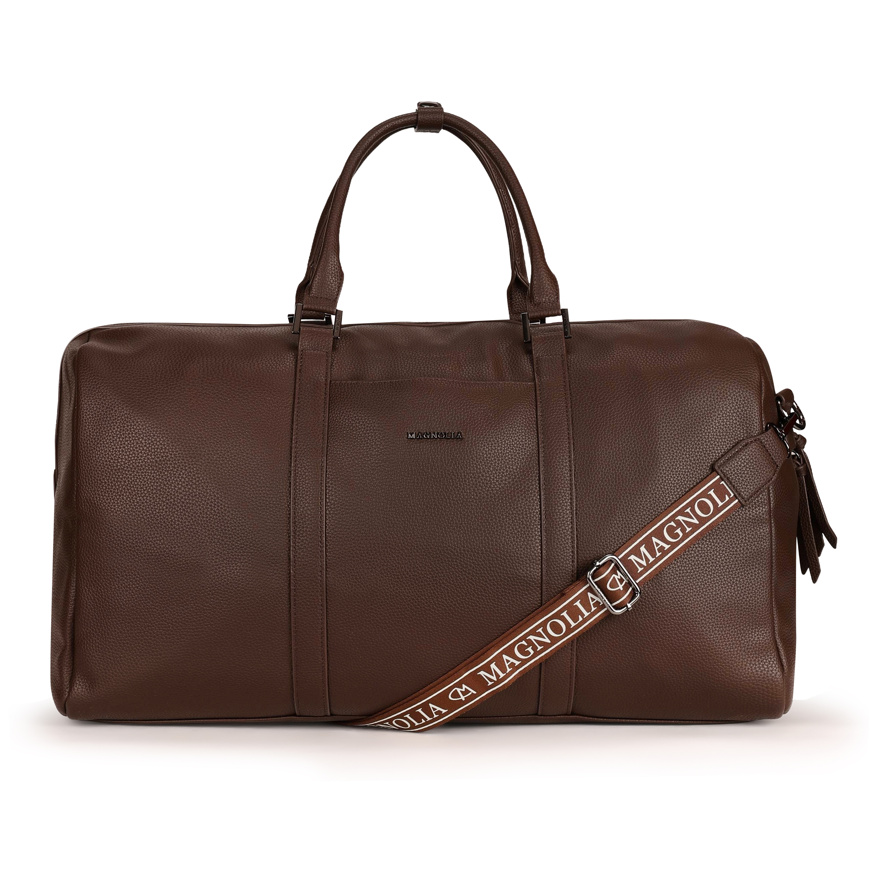 Magnolia PU Leather  Coffee Duffle Bag