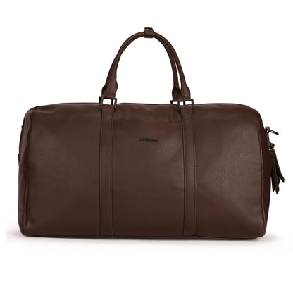 Magnolia PU Leather  Coffee Duffle Bag