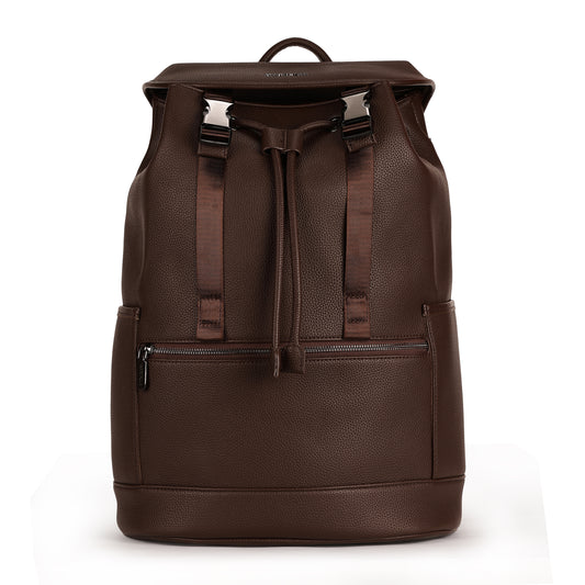 Magnolia PU Leather  Coffee Backpack