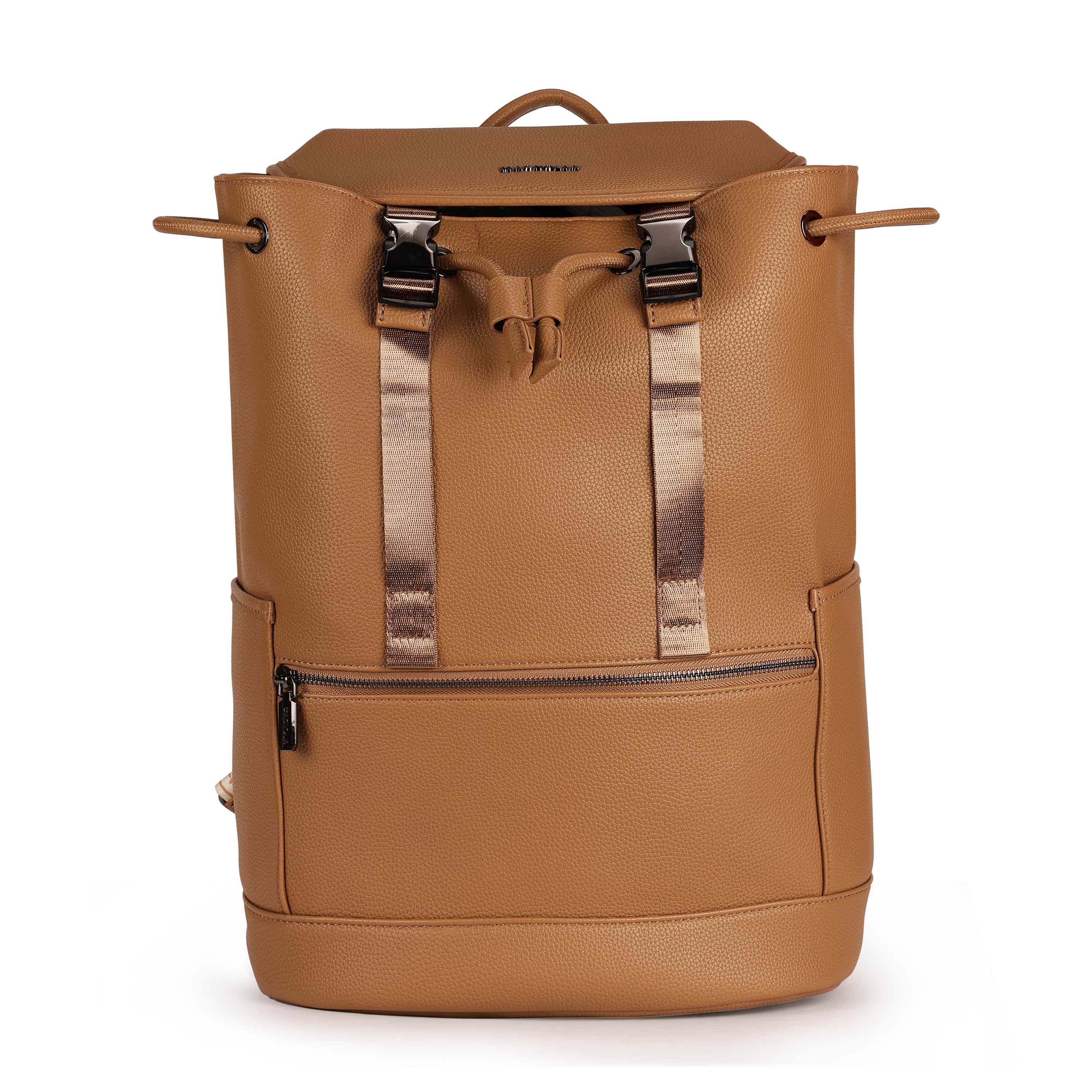 Magnolia PU Leather  Brown Backpack