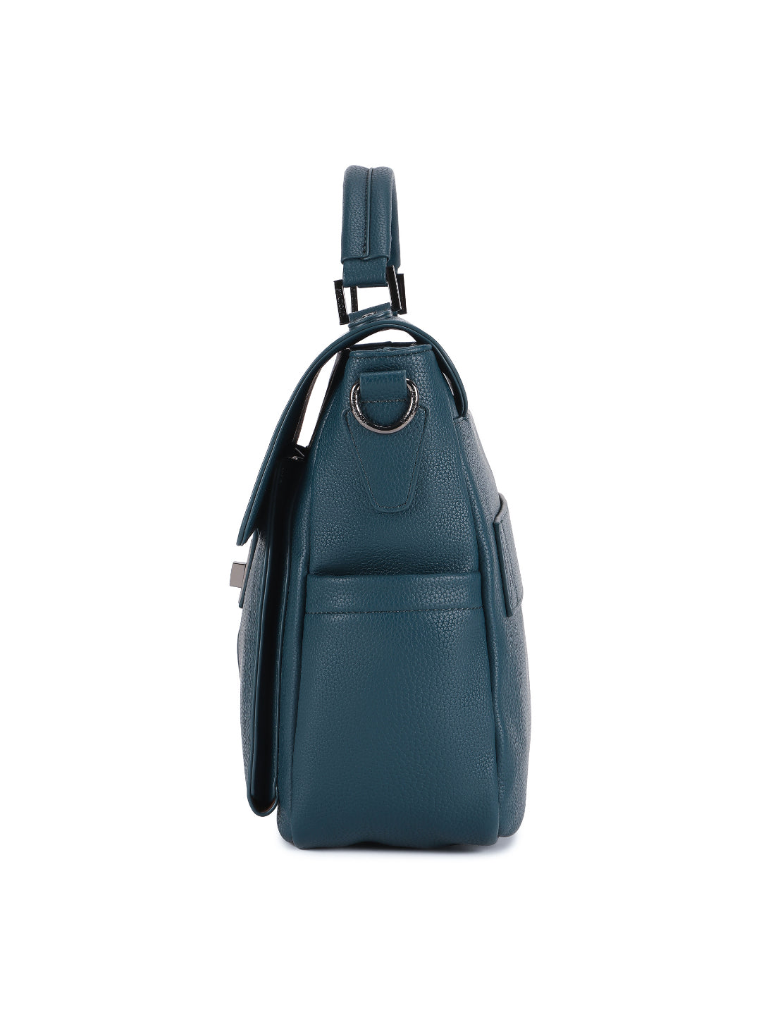 Magnolia Blue PU Leather Solid One Size Women Laptop Bag