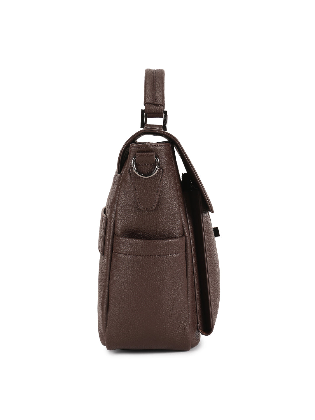 Magnolia Coffee PU Leather Solid One Size Women Laptop Bag