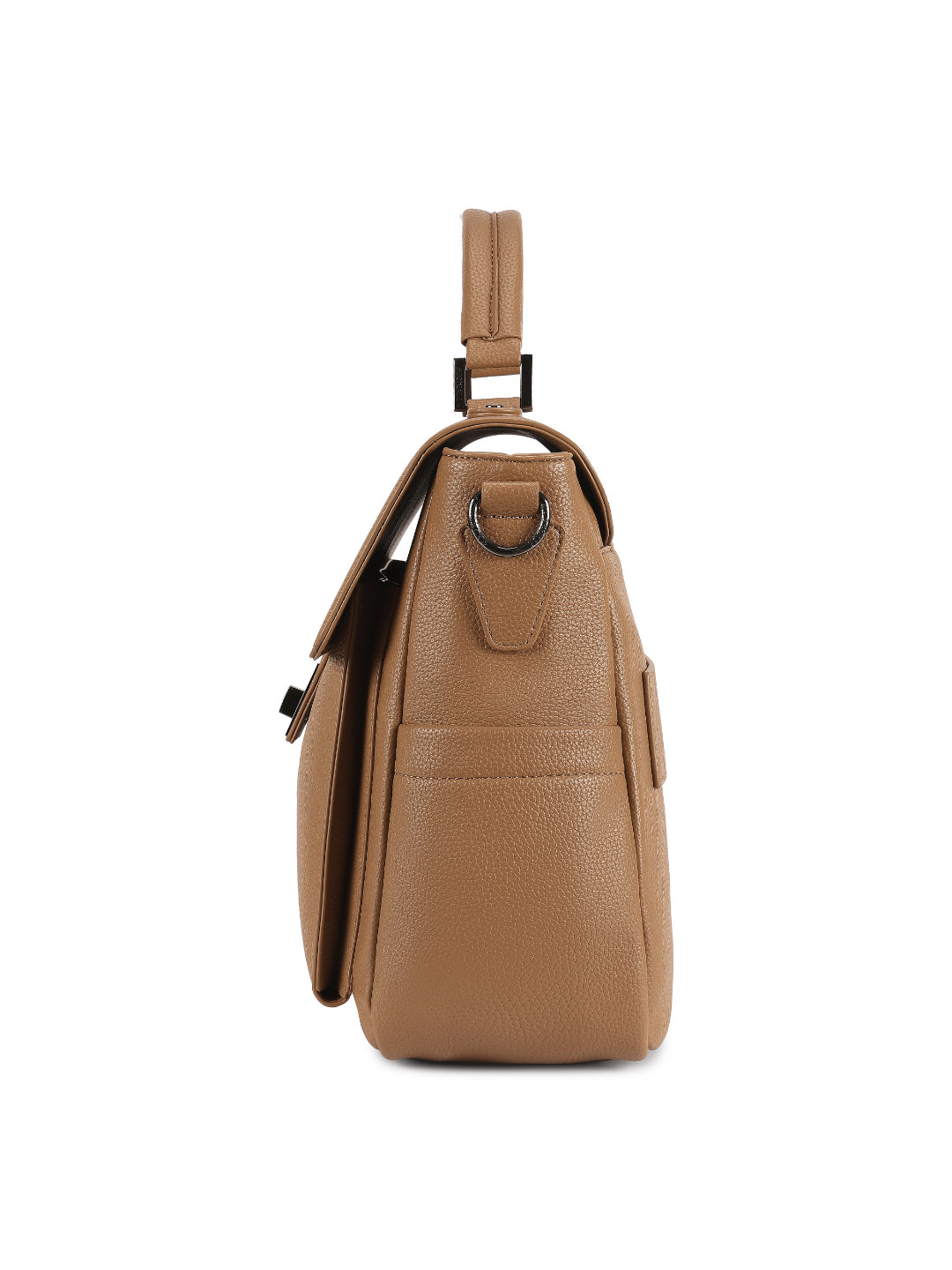 Magnolia Khaki PU Leather Solid One Size Women Laptop Bag