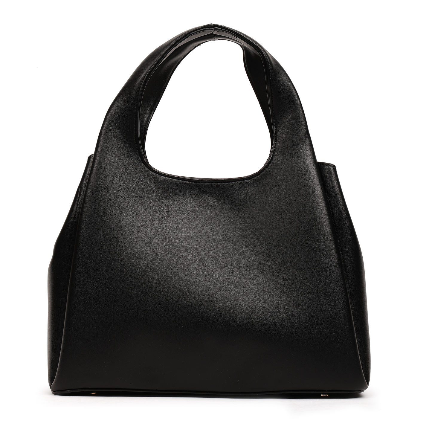 Magnolia PU Leather Women Embroidered Black Shoulder Bag
