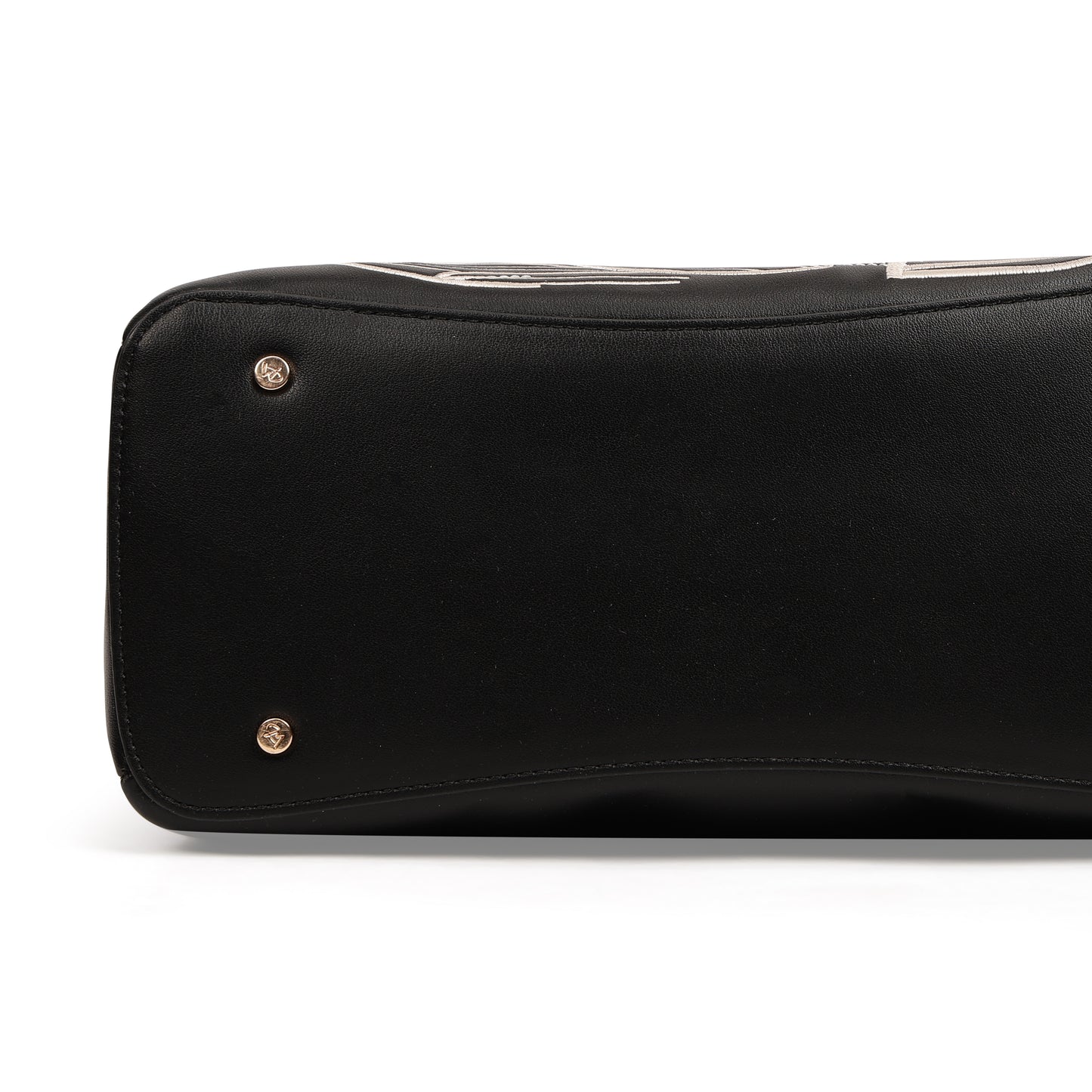 Magnolia PU Leather Women Embroidered Black Shoulder Bag