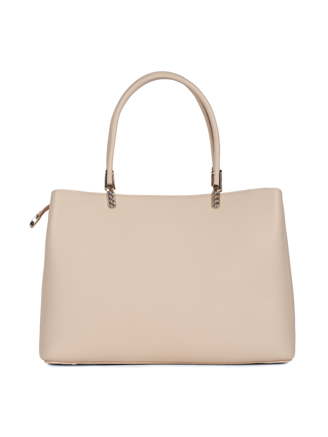 Magnolia Beige PU Leather Embroidered One Size Women Tote