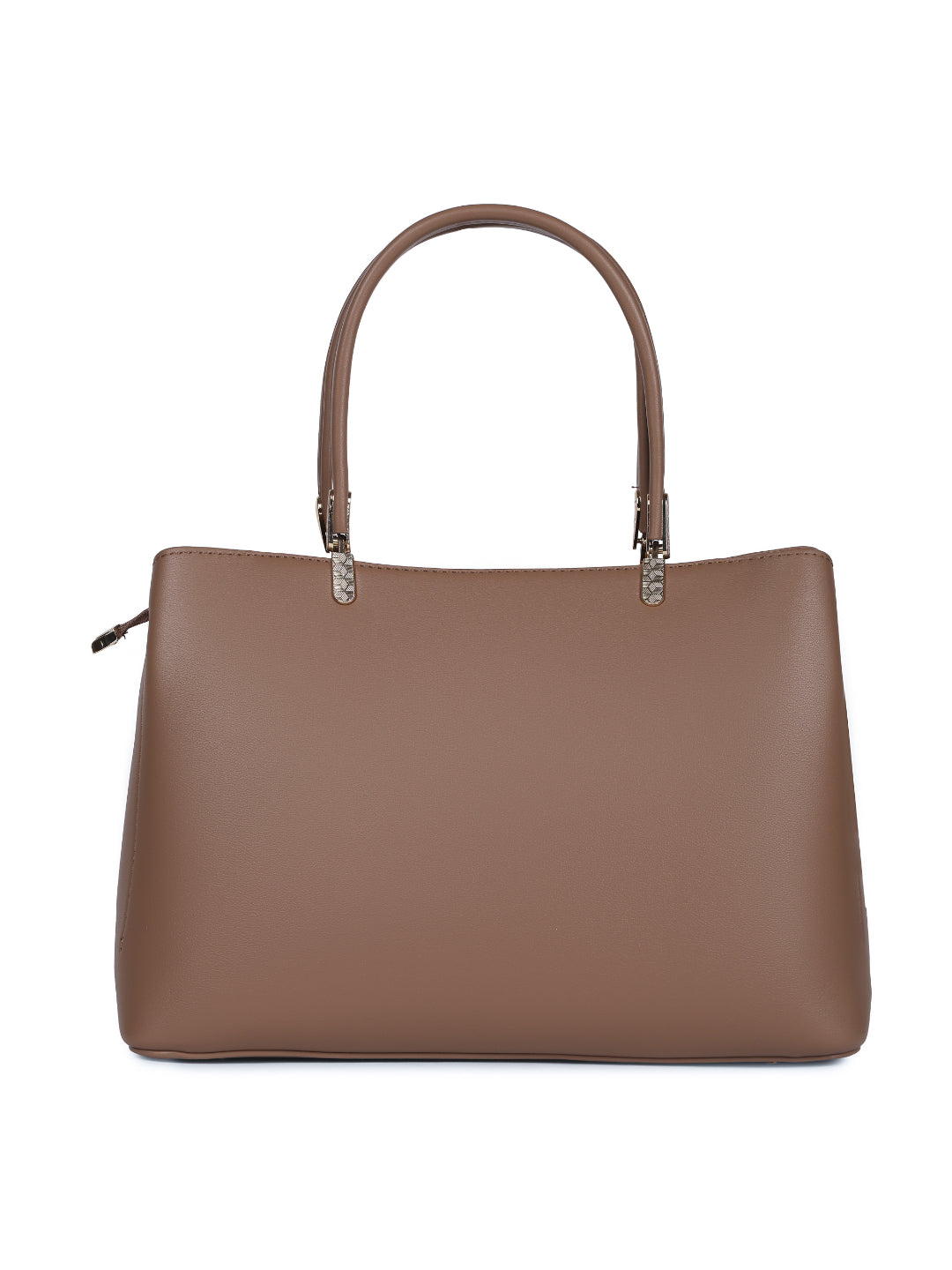 Magnolia Taupe PU Leather Embroidered One Size Women Tote