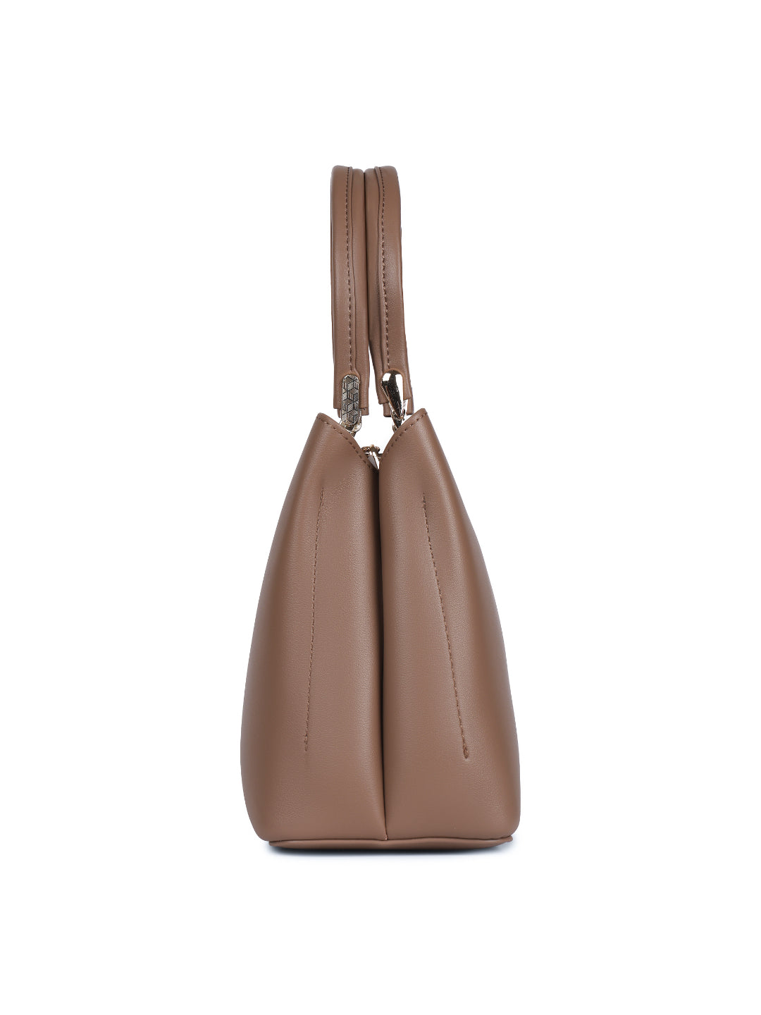 Magnolia Taupe PU Leather Embroidered One Size Women Tote