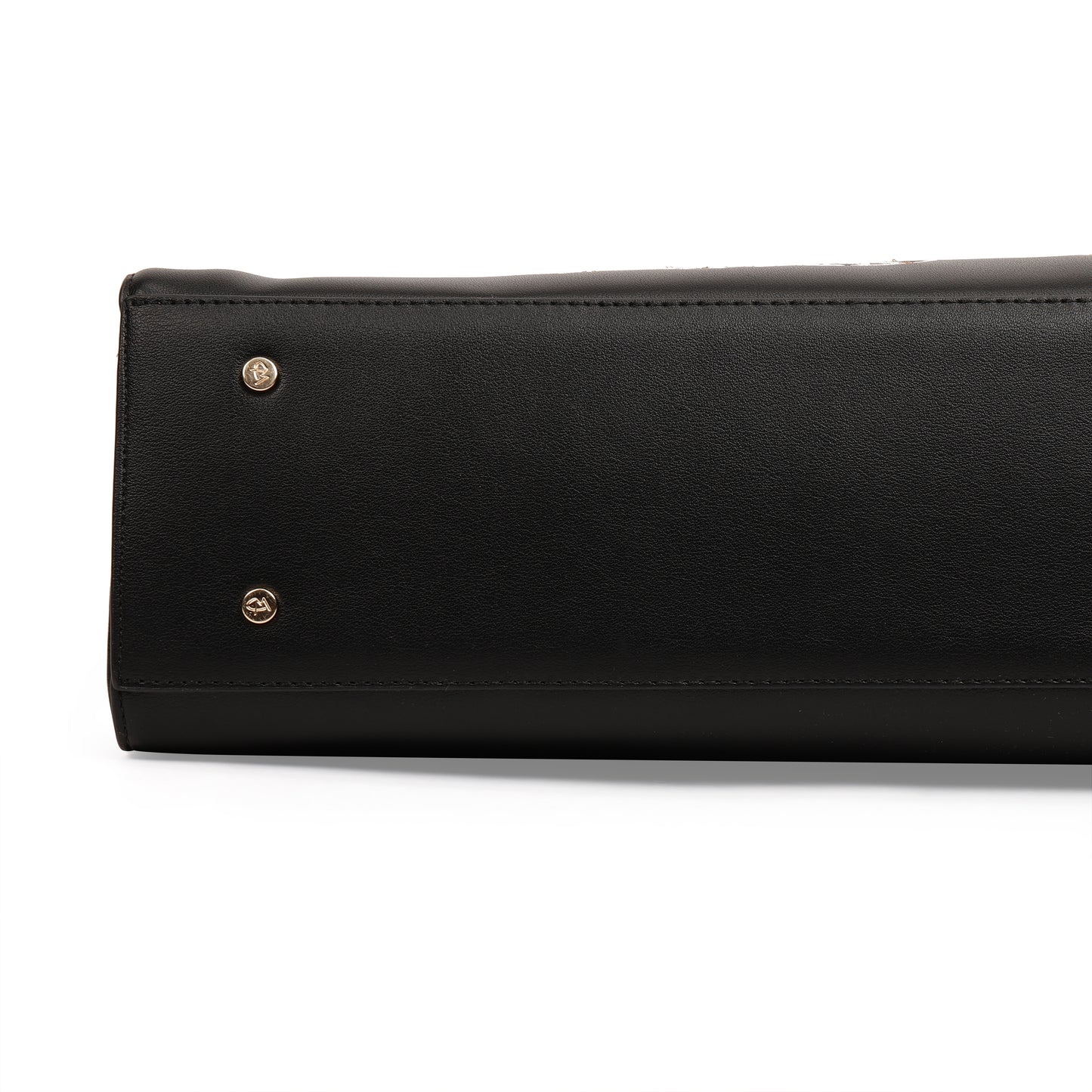 Magnolia PU Leather Women Embroidered Black Shoulder Bag
