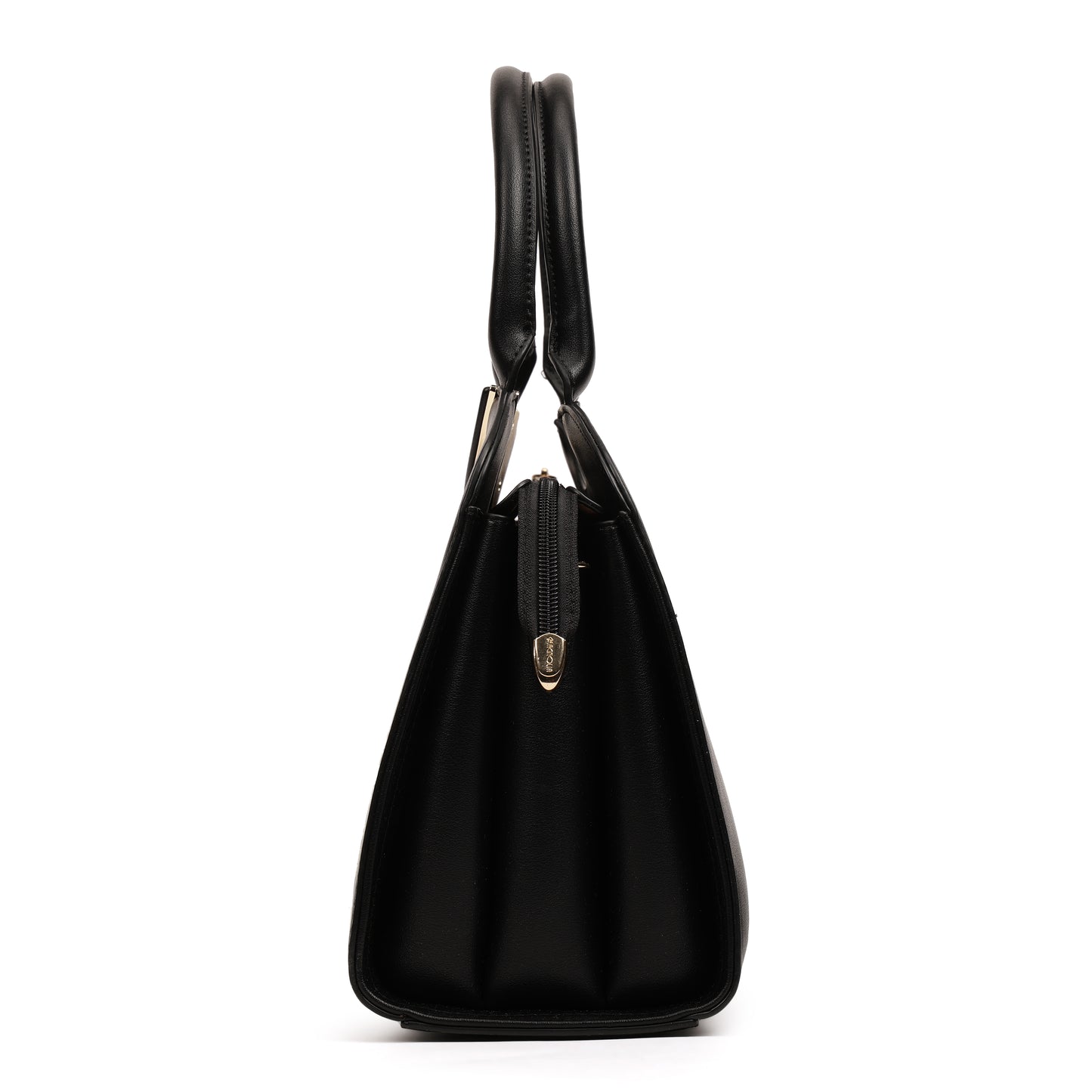 Magnolia PU Leather Women Embroidered Black Shoulder Bag