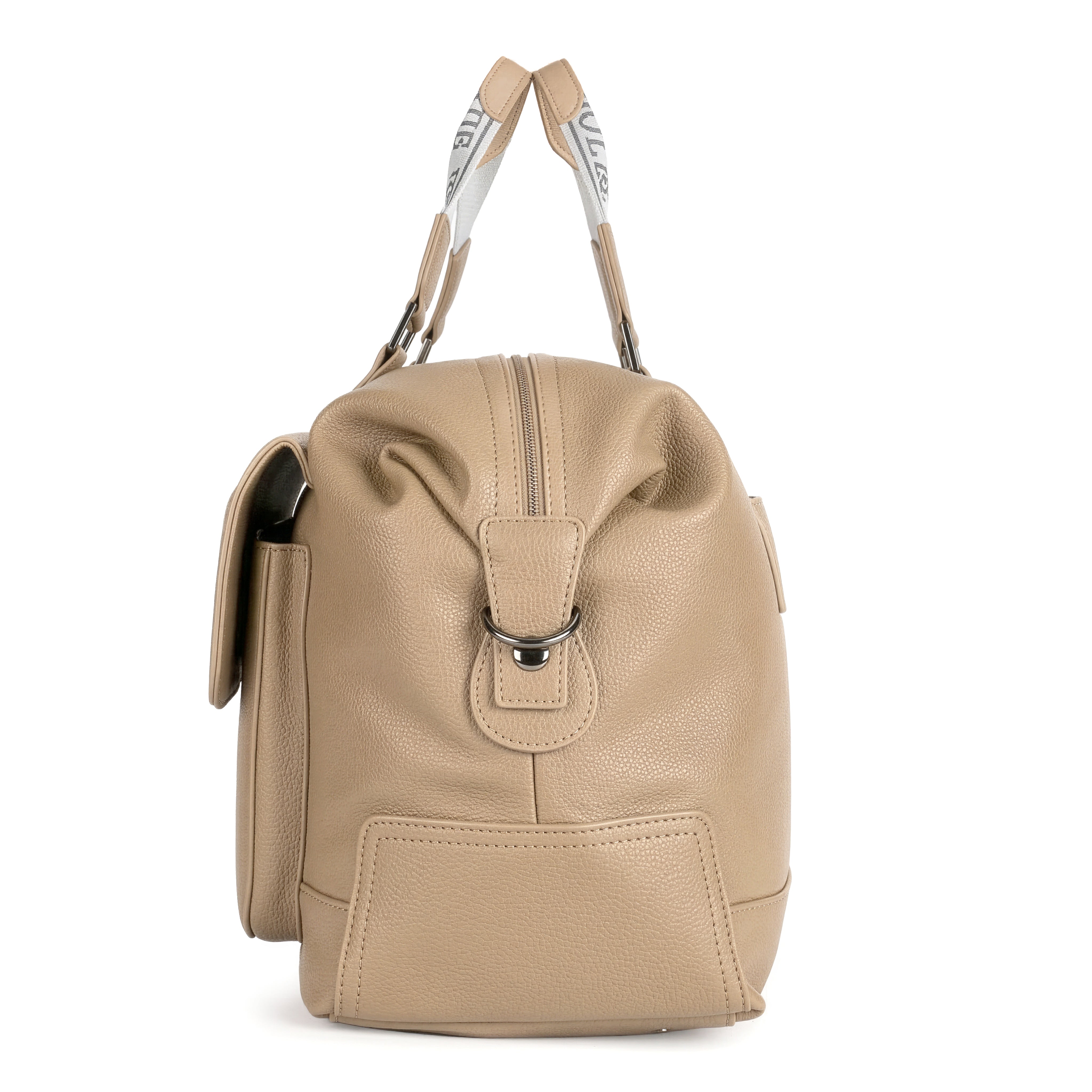 Magnolia PU Leather Women Beige Handbag