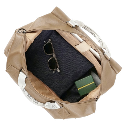 Magnolia PU Leather Women Beige Handbag