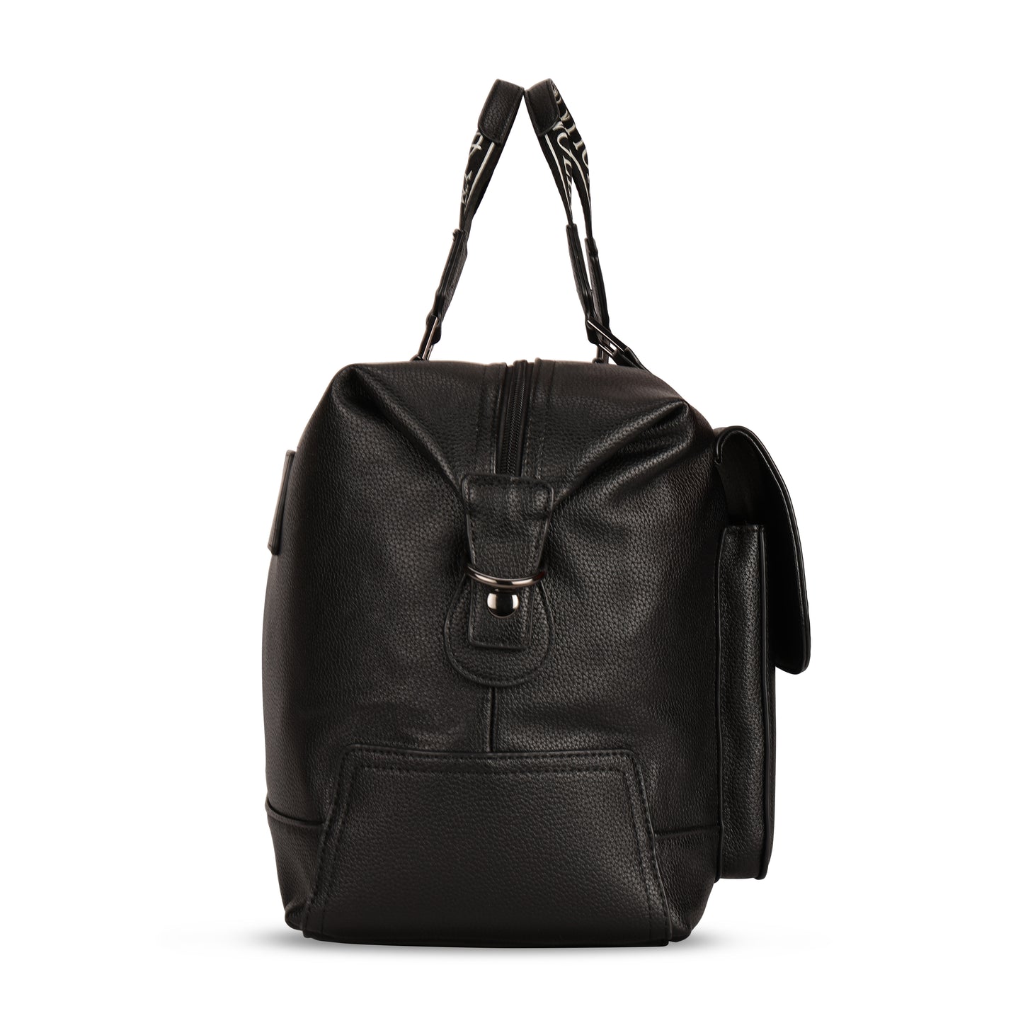 Magnolia PU Leather Women Black Handbag