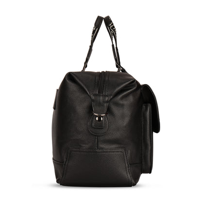 Magnolia PU Leather Women Black Handbag