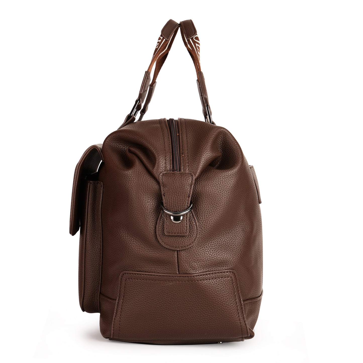 Magnolia PU Leather Women Brown Handbag