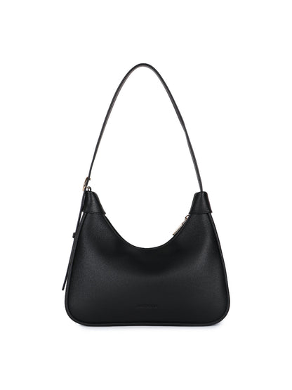 Magnolia Black PU Leather Printed One Size Women Shoulder Bag