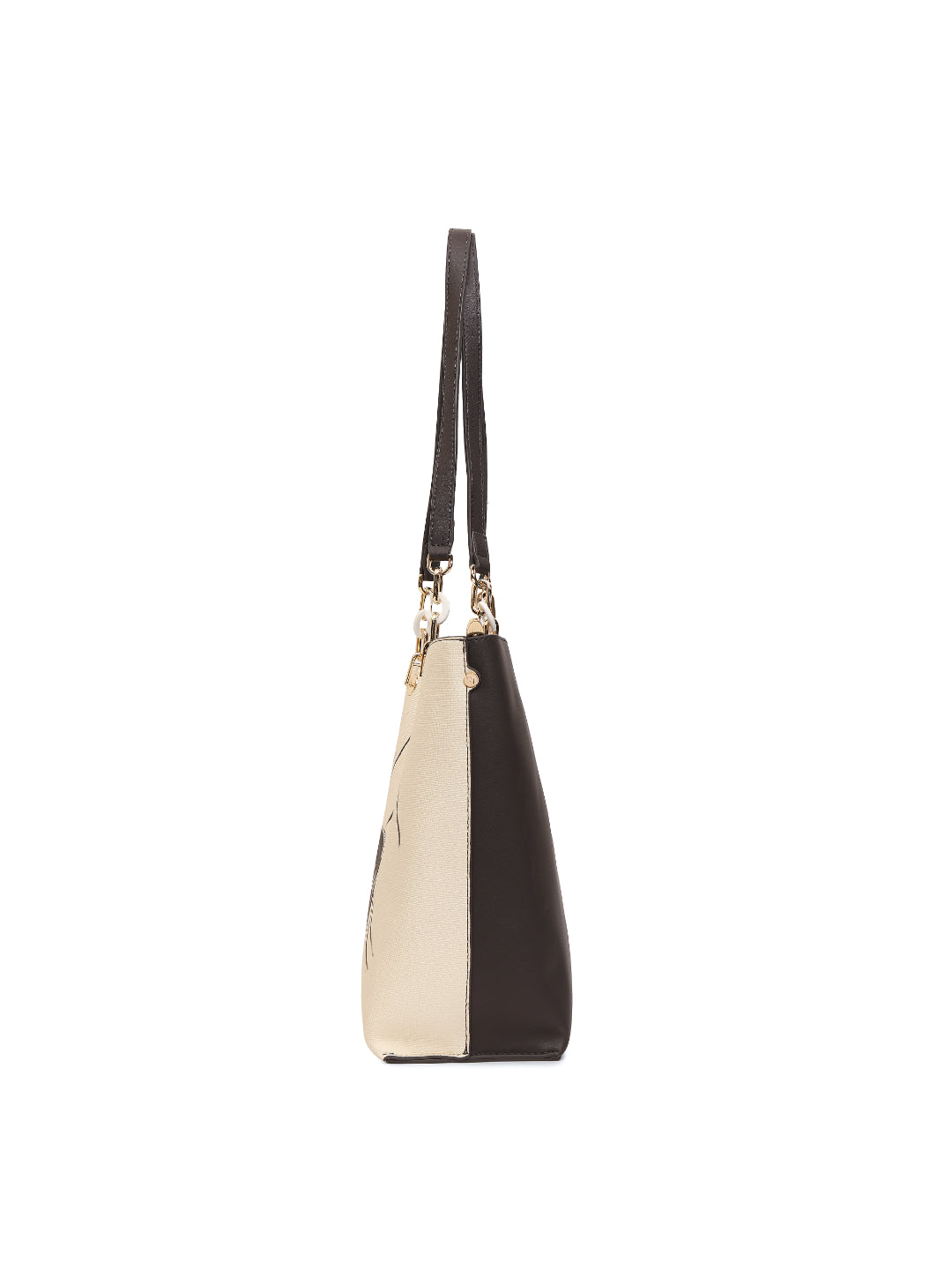 Magnolia Grey PU Leather Printed One Size Women Tote