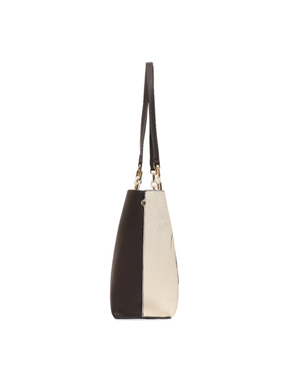 Magnolia Grey PU Leather Printed One Size Women Tote