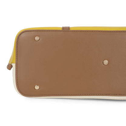 Magnolia PU Leather Women Khaki Tote Bag