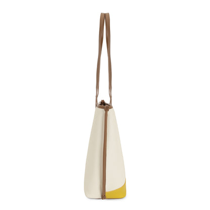Magnolia PU Leather Women Khaki Tote Bag