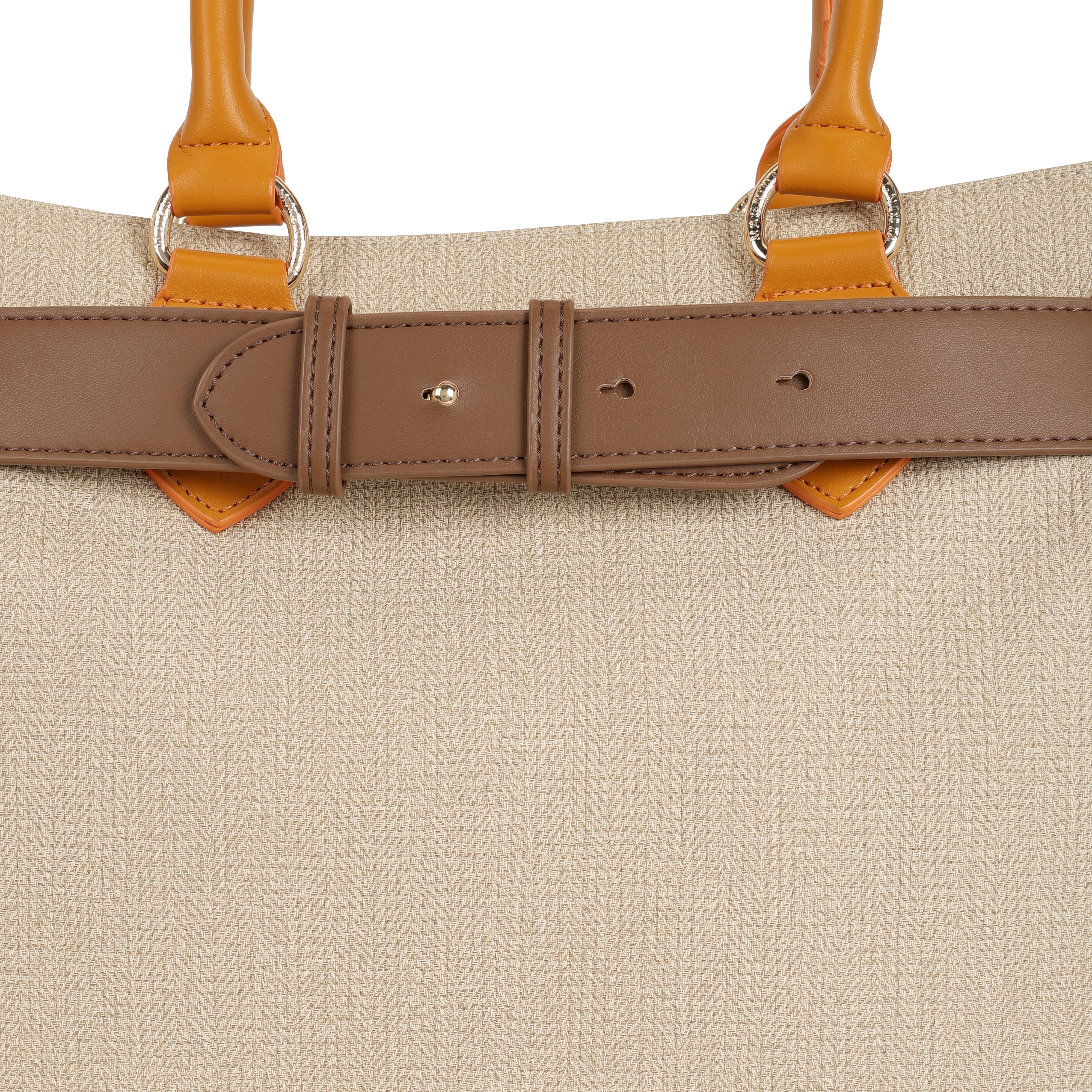 Magnolia PU Leather Women Khaki Tote Bag