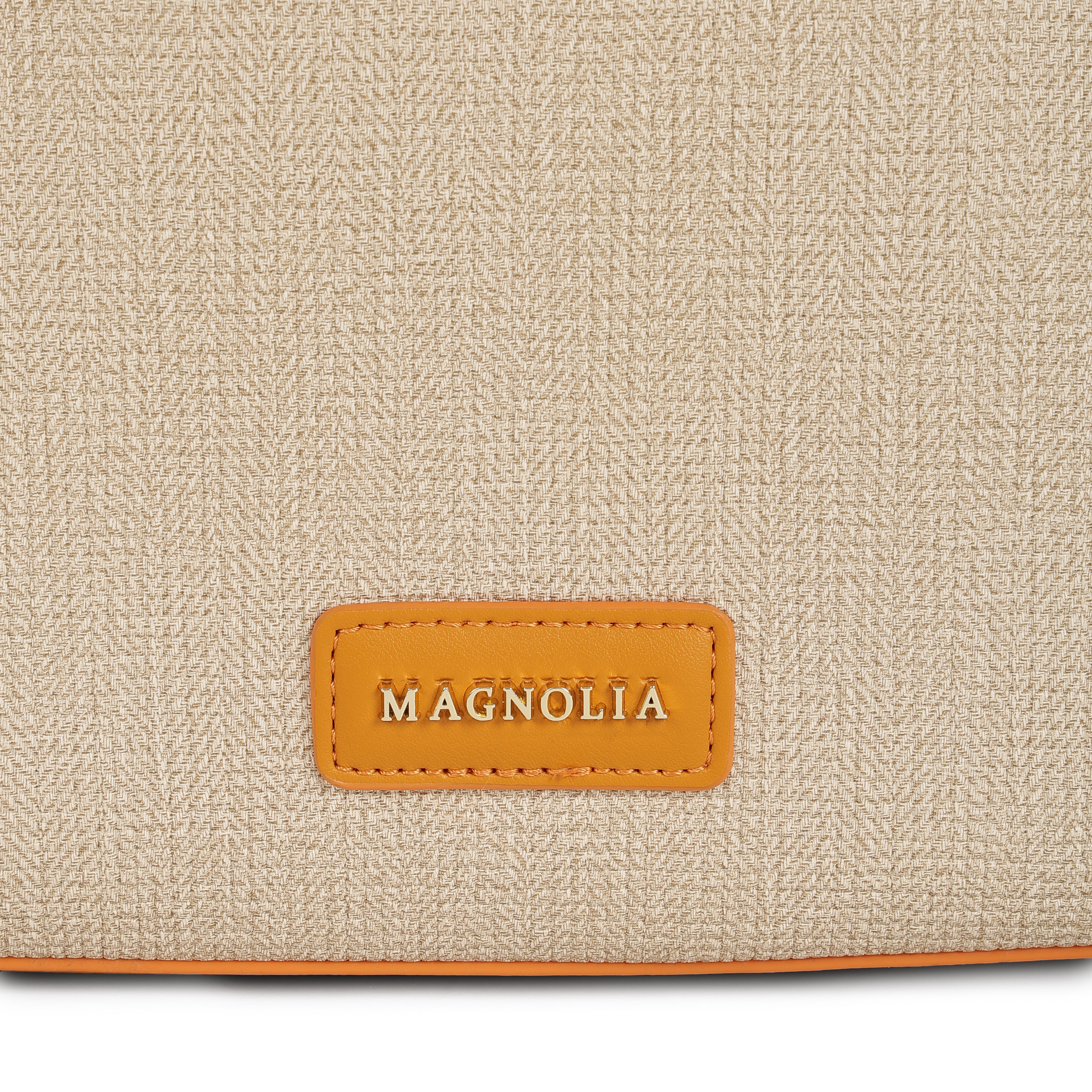 Magnolia PU Leather Women Khaki Tote Bag