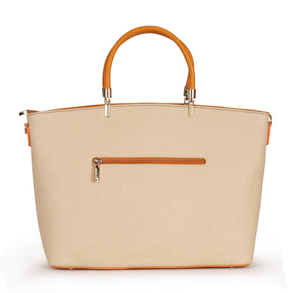 Magnolia PU Leather Women Khaki Tote Bag