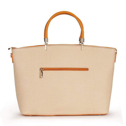 Magnolia PU Leather Women Khaki Tote Bag