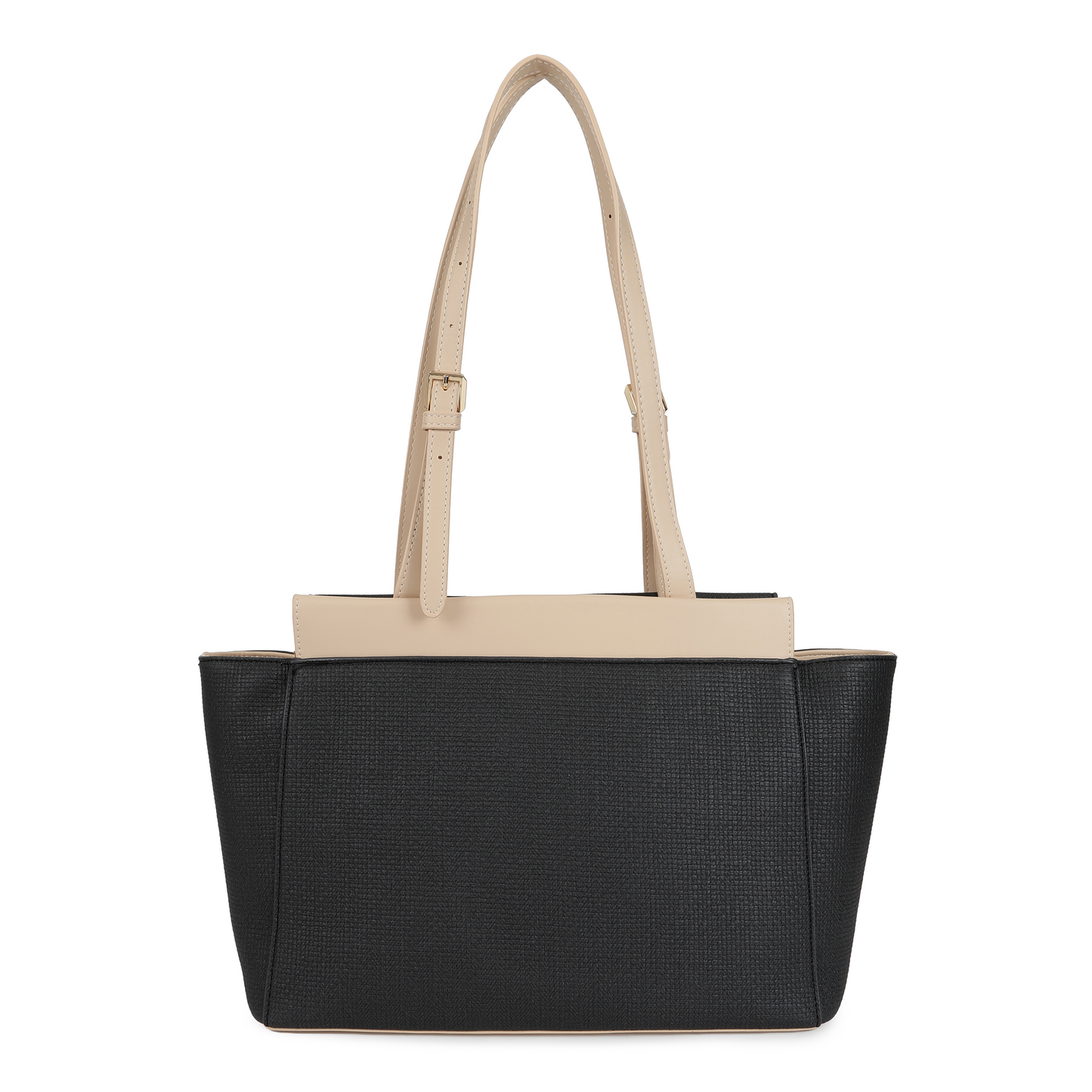 Magnolia PU Leather Women Black Tote Bag