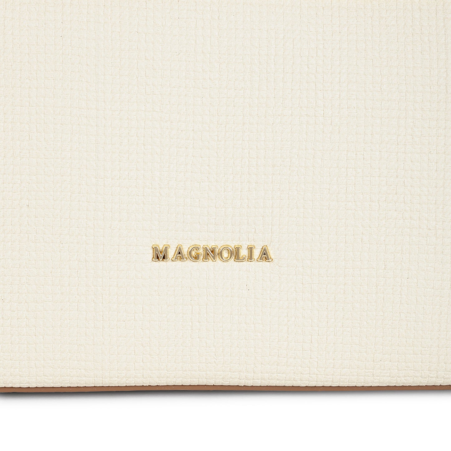 Magnolia PU Leather Women Ivory Tote Bag