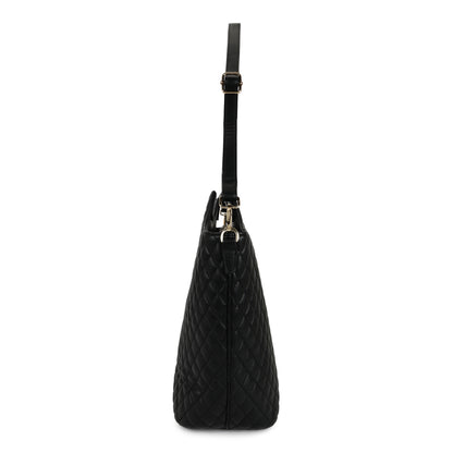 Magnolia PU Leather Women Black Tote Bag