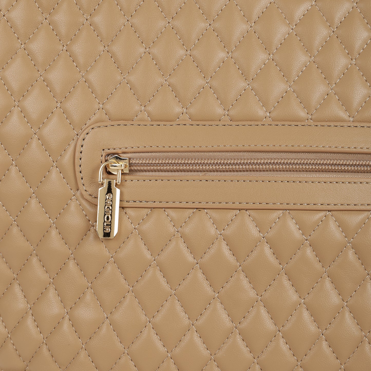 Magnolia PU Leather Women Khaki Tote Bag