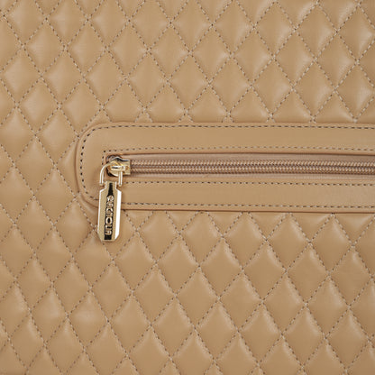 Magnolia PU Leather Women Khaki Tote Bag